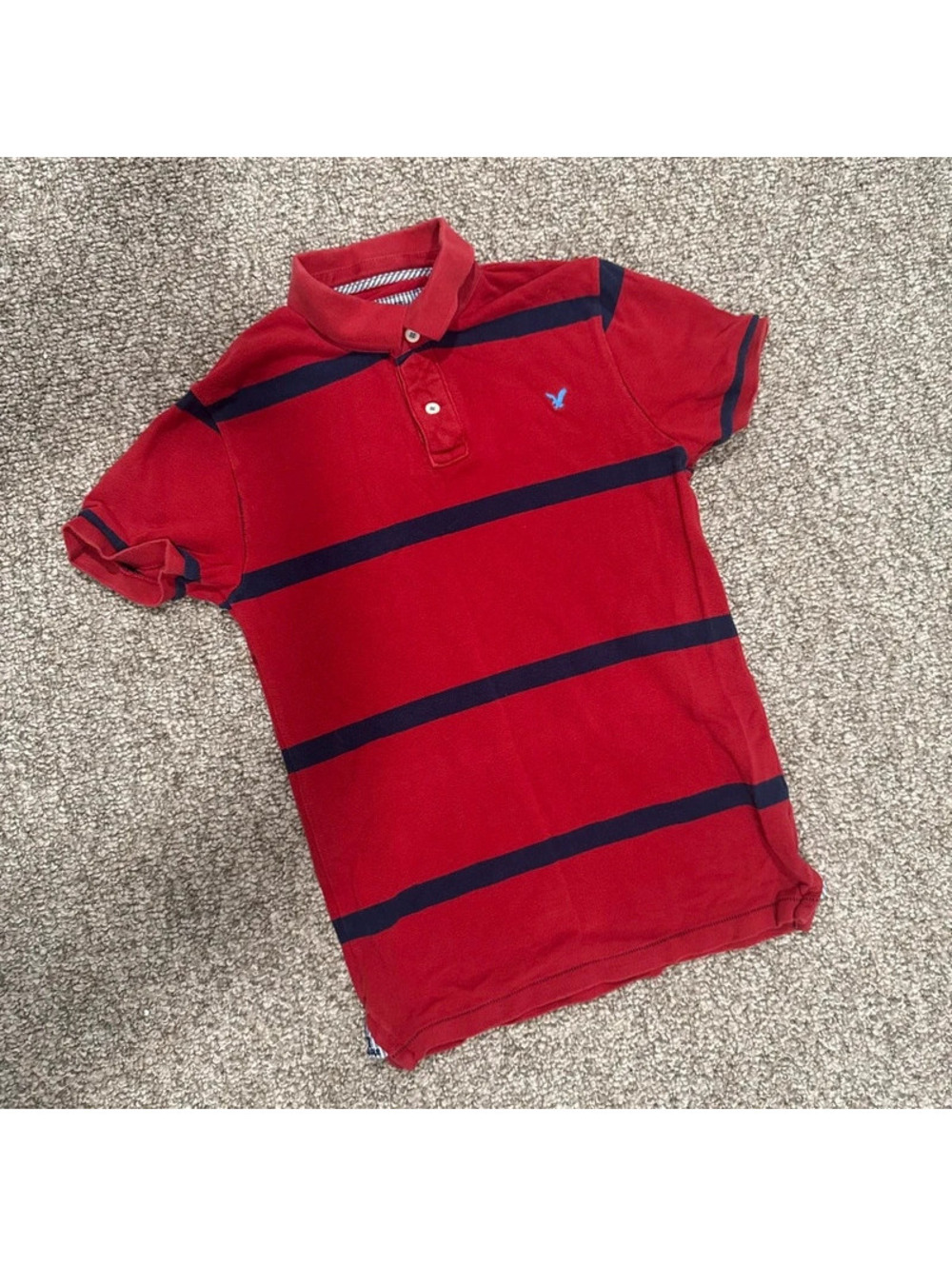 Vintage American Eagle Striped Polo Shirt